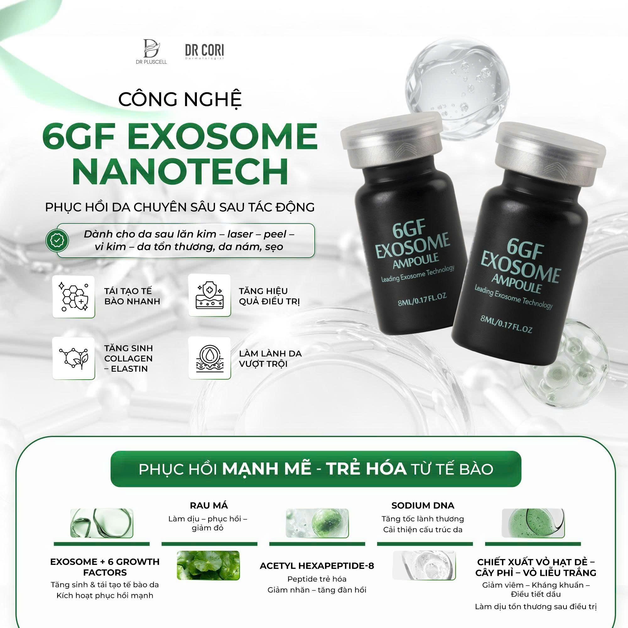 6GF EXOSOME NANOTECH - PHỤC HỒI DA CHUYÊN SÂU